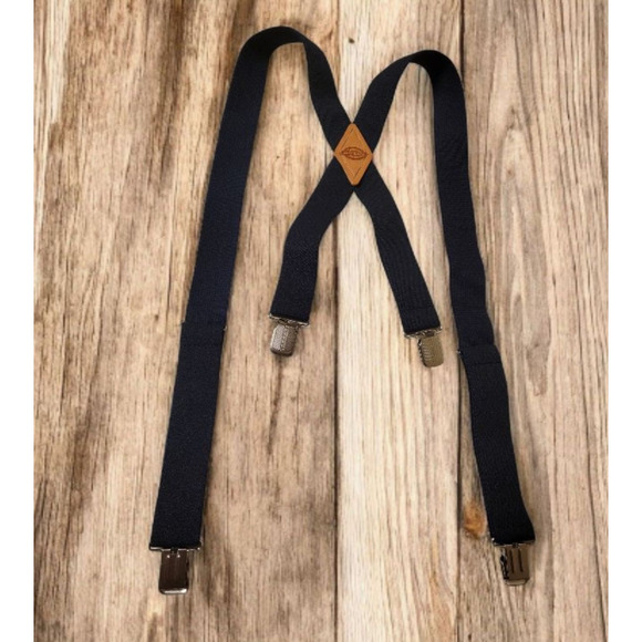 Dickies Navy Blue Adjustable Clip-On Suspenders Y-Back Workwear Utility Gorp OS - Picture 1 of 4